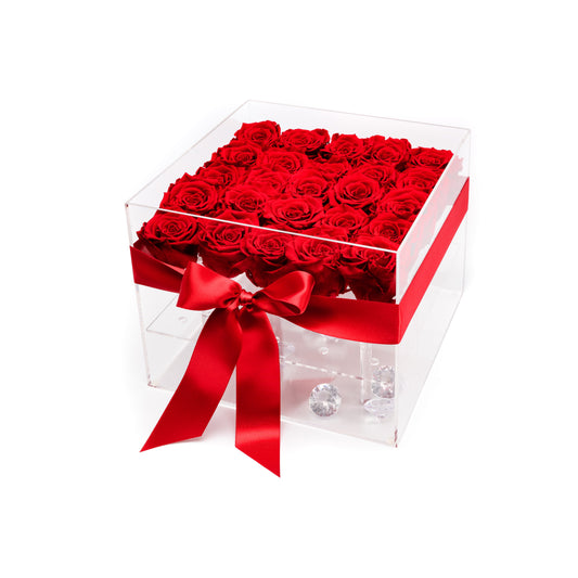 Acrylic box - Big 25 Roses