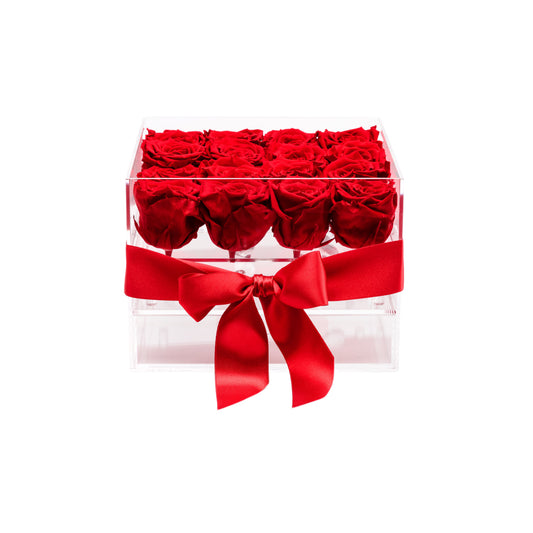 Acrylic box - Medium 16 roses