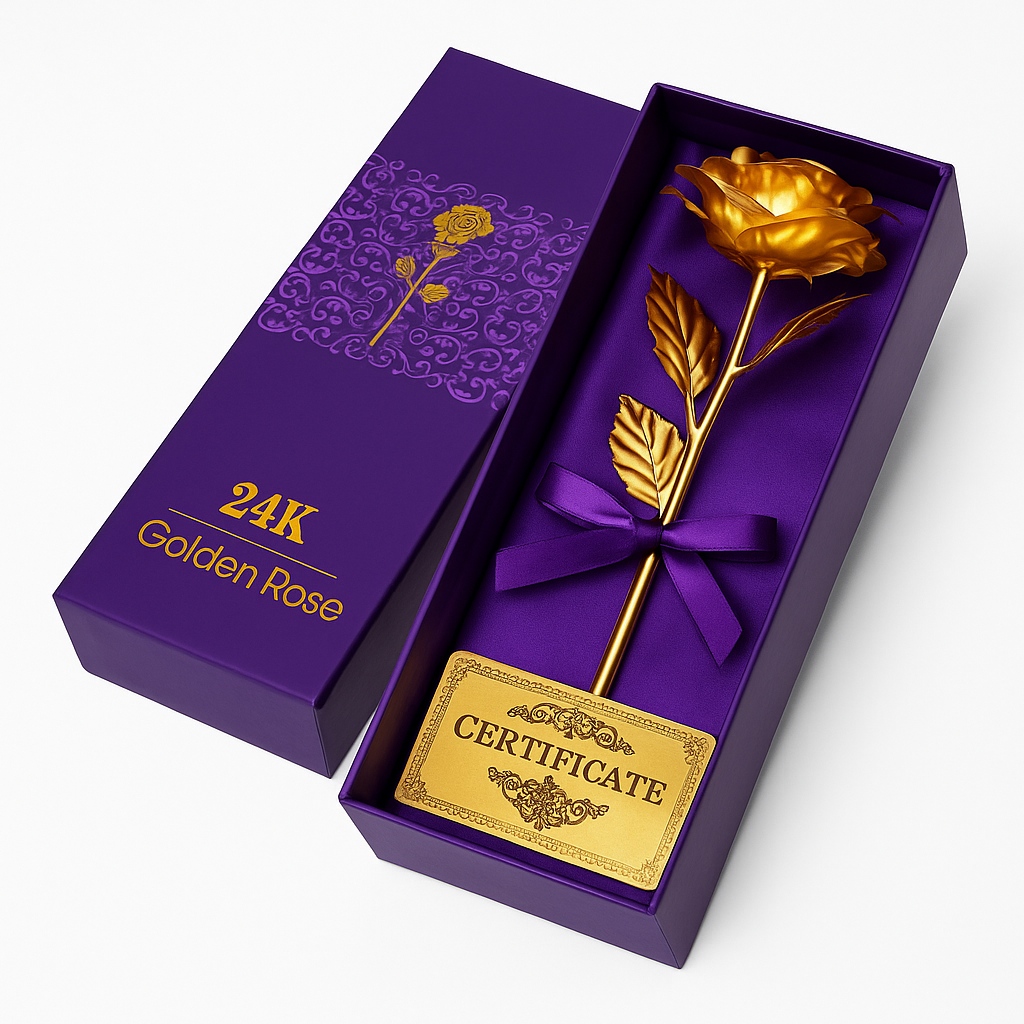 24 K vergulde Roos